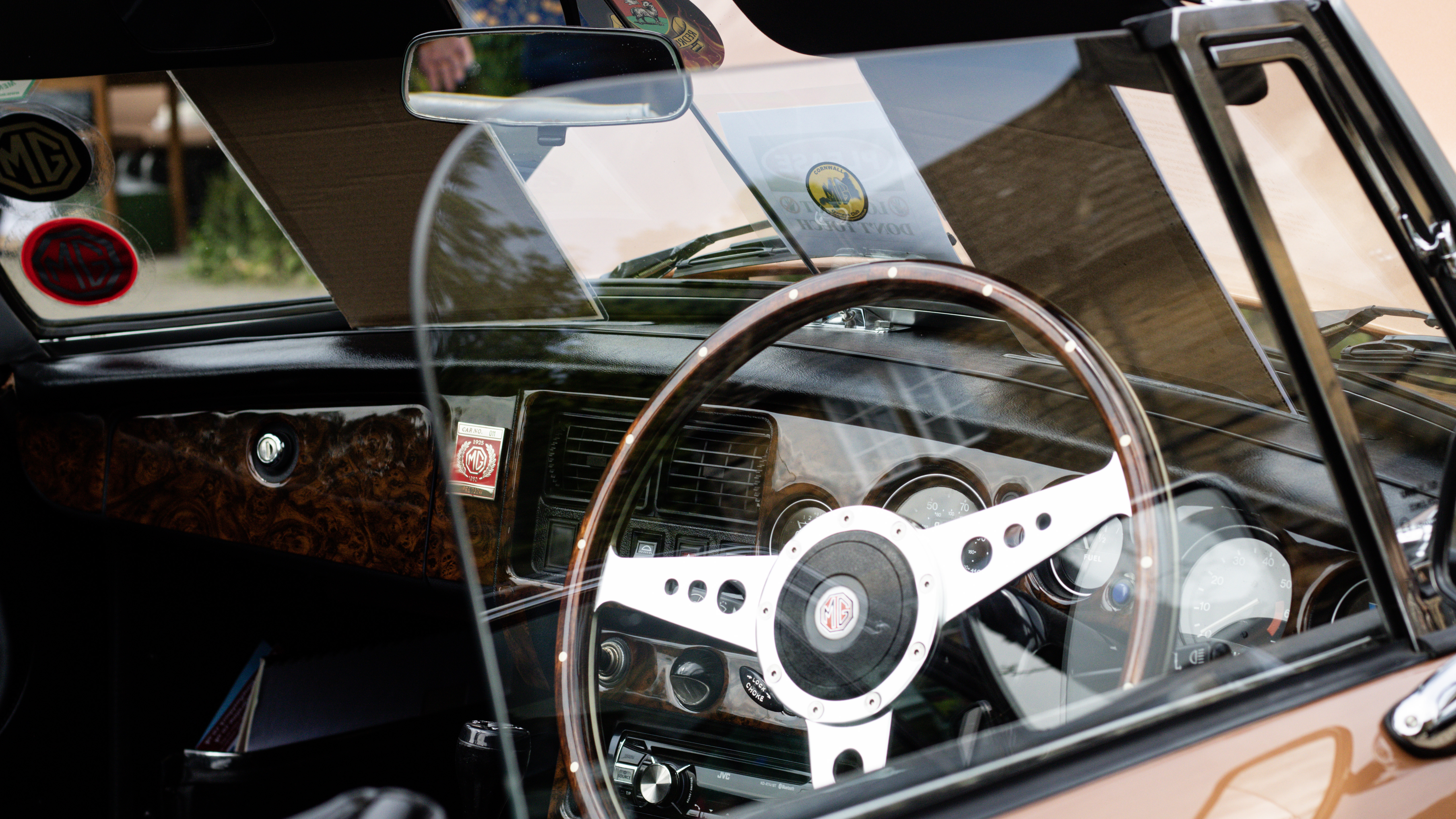 Chrome classic car closeup