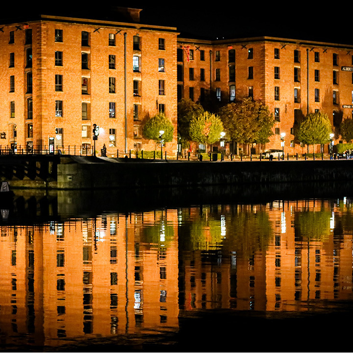 Reflections at Liverpool's Albert Dock