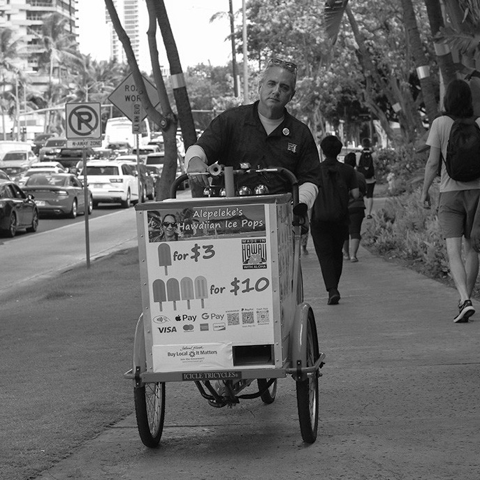 Ice cream vendor in Hawaii